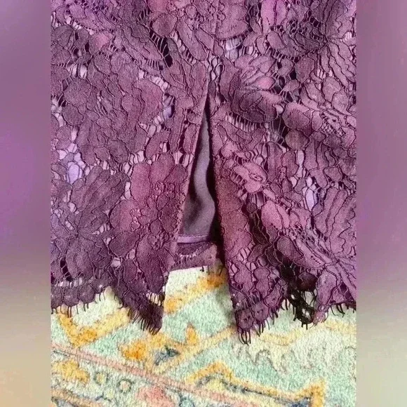 NWT Vince Camuto Plum purple Lace Sheath Dress size 14 - Picture 10 of 10